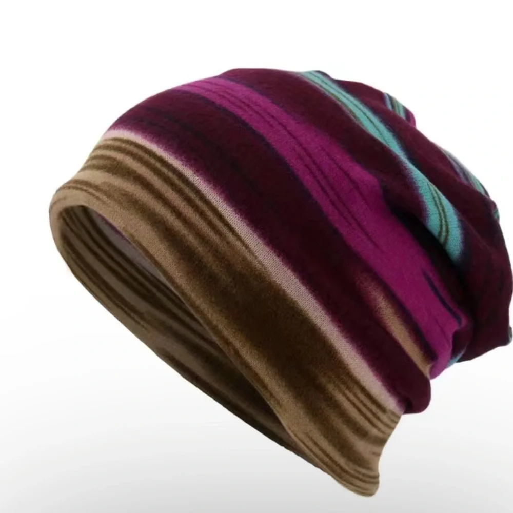 Colorful Pullover Convertible Hat‎ Unisex Casual Neck Hair Hoop Thin Beanie